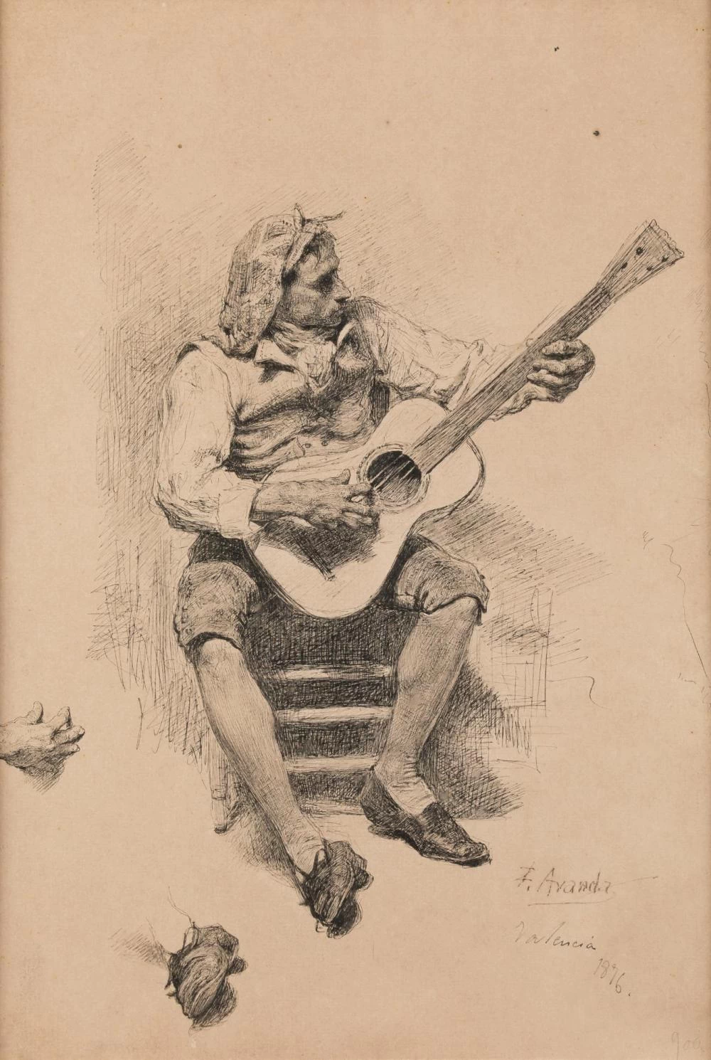 Valenciano che suona la chitarra, 1876